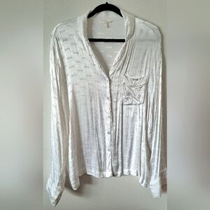 SKIMS White Button Down Pajama Top Only